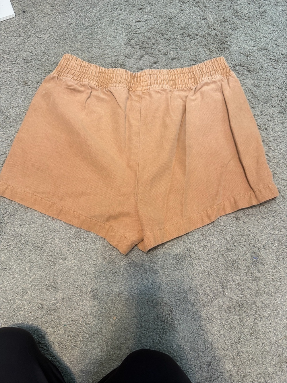 aerie Elastic-Waist Utility Shorts in Peach - Picture 3 of 3